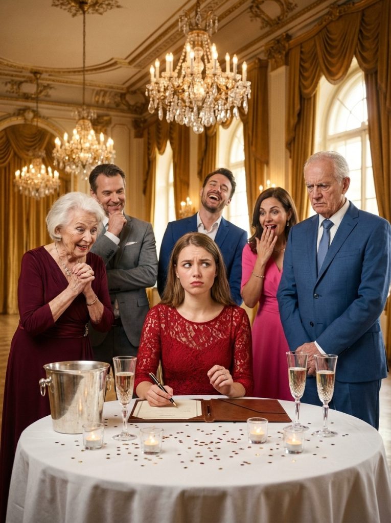 Part1: Sign and Get Out, Beggar.’ They Humiliated Her in the Divorce—Then 3 Black Luxury Cars Arrived and the Room Went Silent.