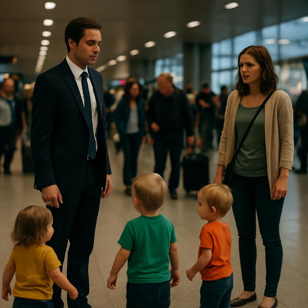 Il m’a laissée élever nos triplés seule — puis il les a vus à l’aéroport